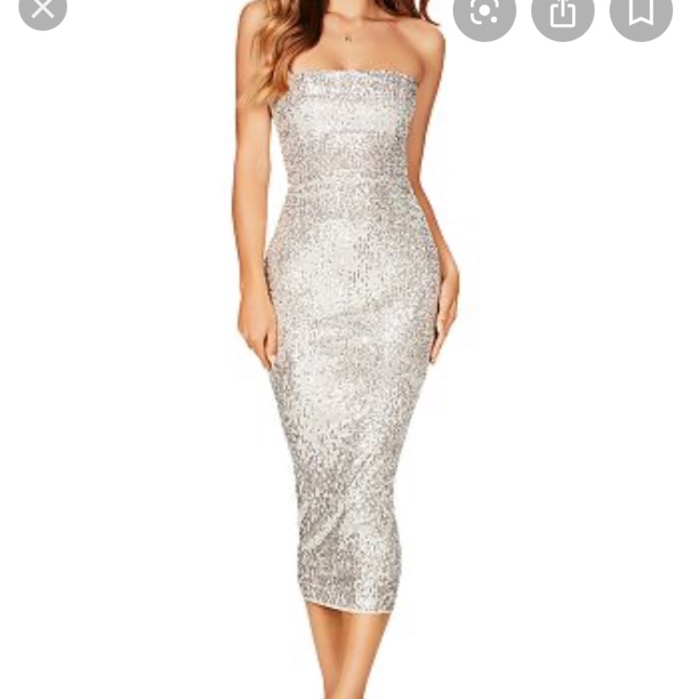 Nookie fantasy sequin midi dress